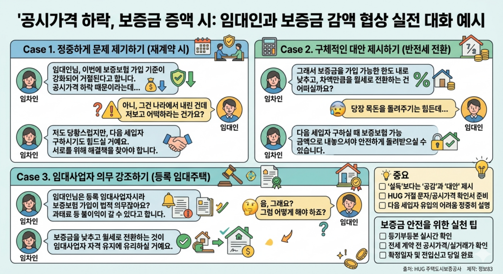 공시가격 하락과 전세보증보험 가입 거절 실전 대화 예시