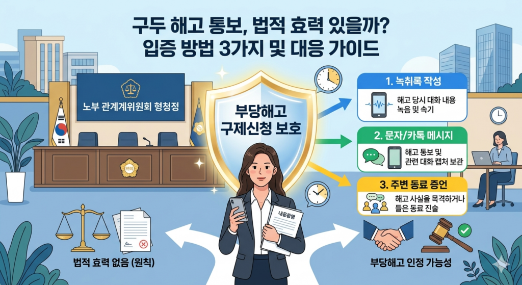 구두 해고 통보 입증방법 3가지 및 대응 가이드