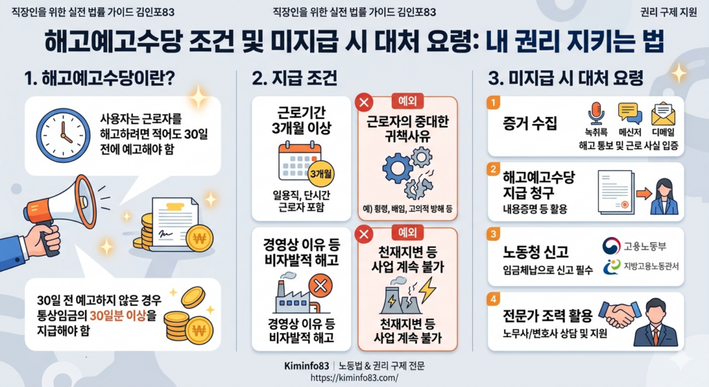 해고예고수당 조건 및 미지급 시 대처 요령