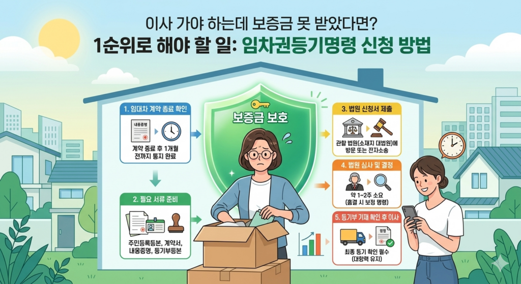 이사 갈 때 전세 보증금 보호 임차권등기명령 신청 방법 5단계 가이드