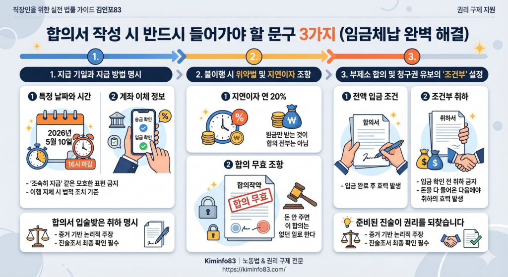 합의서 작성을 위한 필수 문구