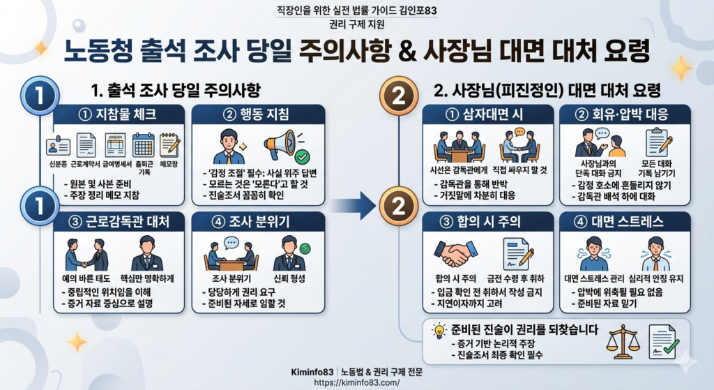 노동청 출석 조사 대처 팁