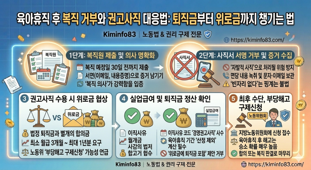 육아휴직 복직 거부 대응법