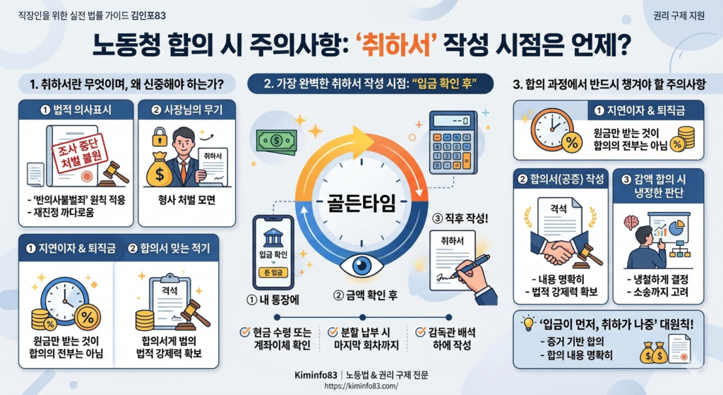 취하서 작성 시점은 언제일까